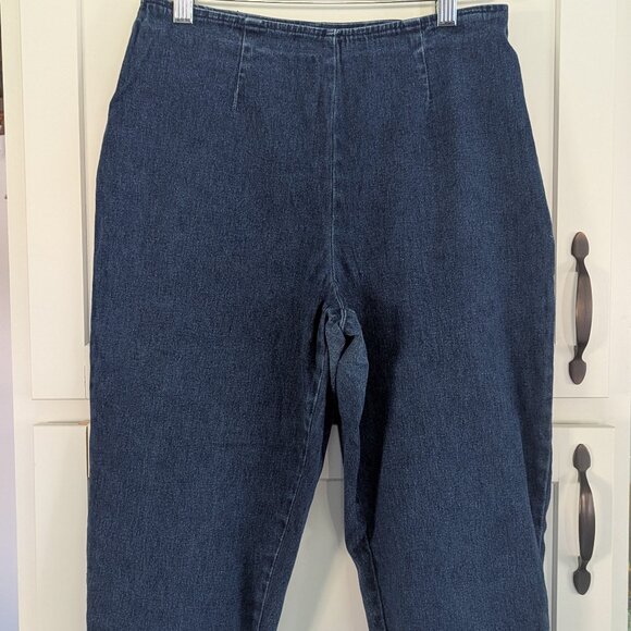 Vintage Express Bleus High-Waisted Capri Jeans  Side Zip, Pleated Front - Picture 1 of 7